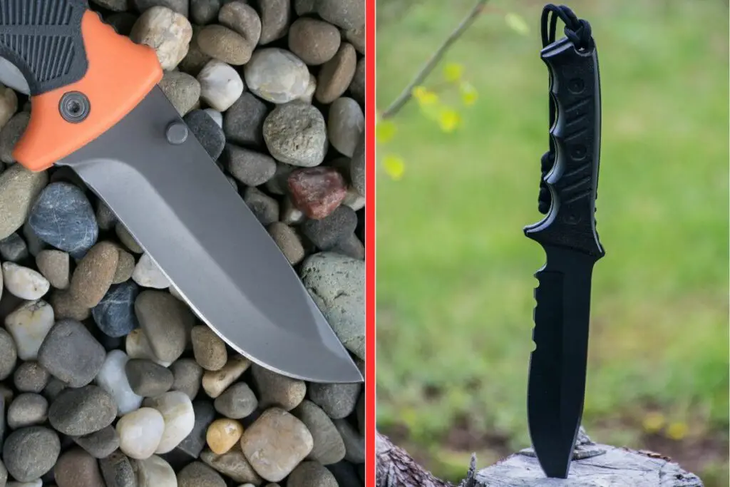 Serrated Or Plain Edge Survival Knife