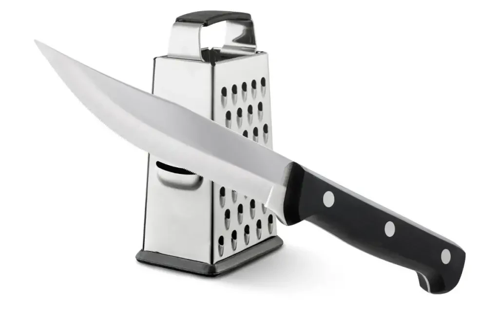 Knife Sharpening With A Cheese Grater